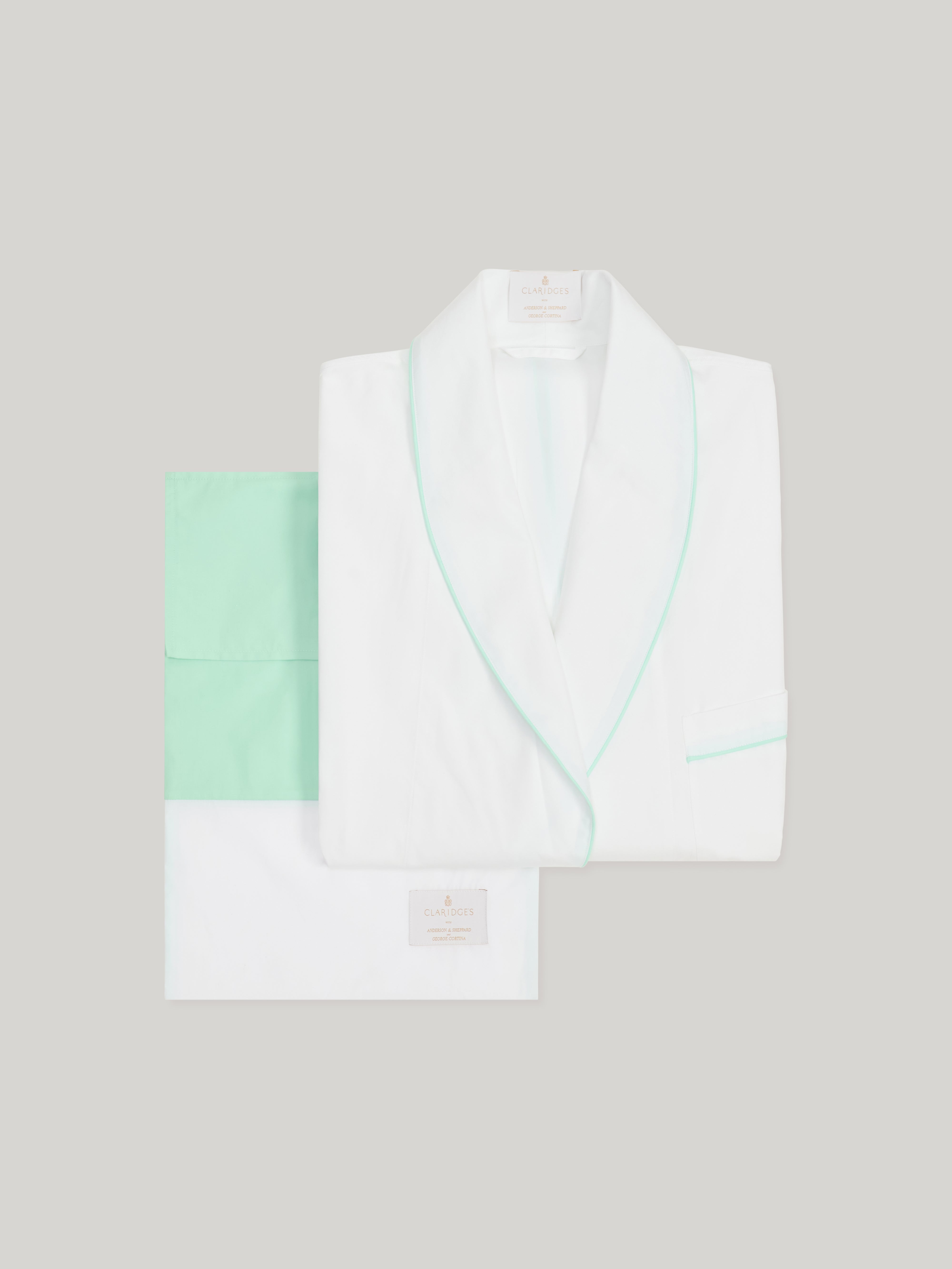 Claridge's x Anderson & Sheppard Men's White Robe