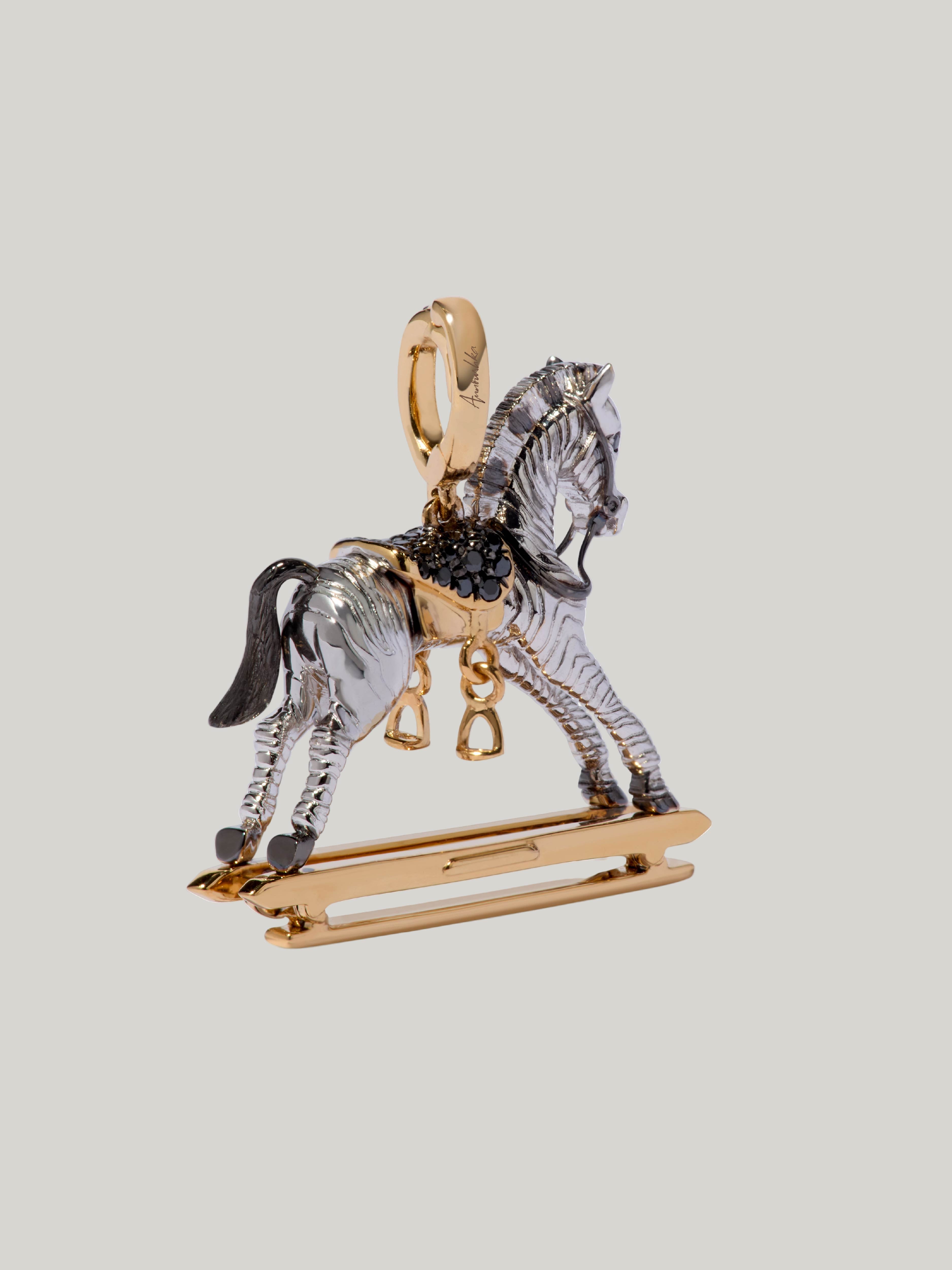 Claridge's x Annoushka Rocking Zebra Charm Pendant