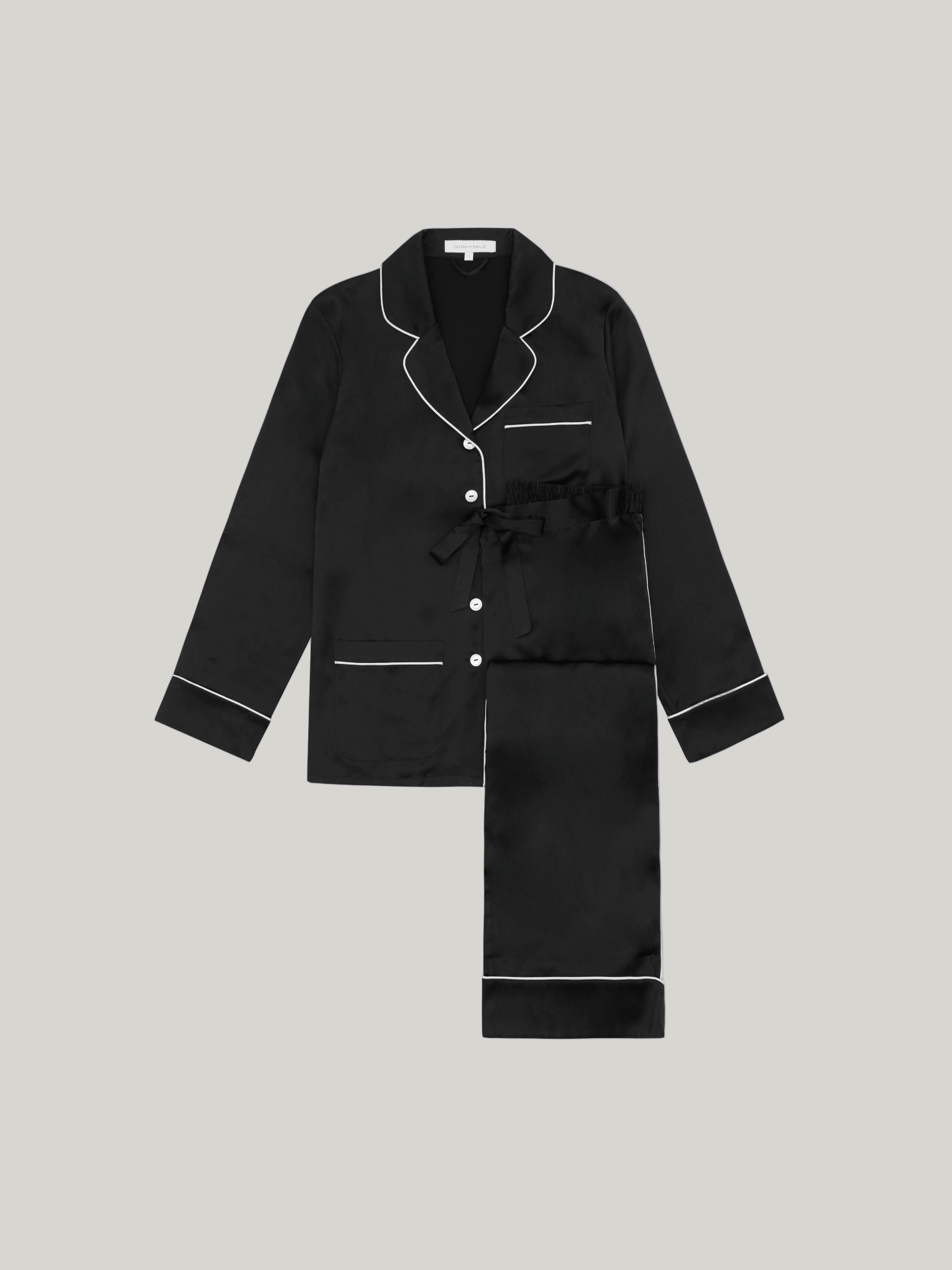 Olivia Von Halle Coco Pyjamas Jet Black