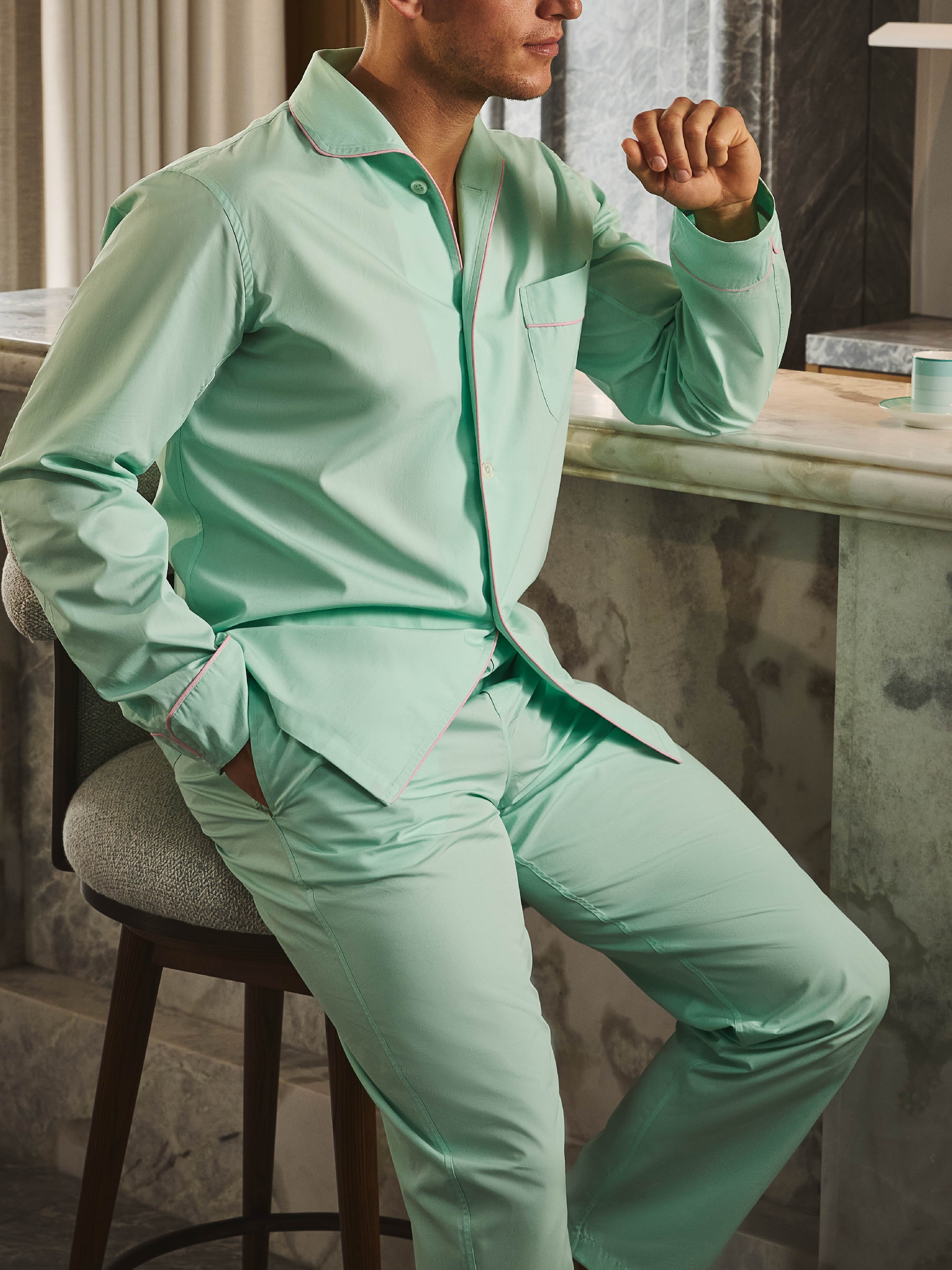Claridge's x Anderson & Sheppard Men's Jade Pyjama Set