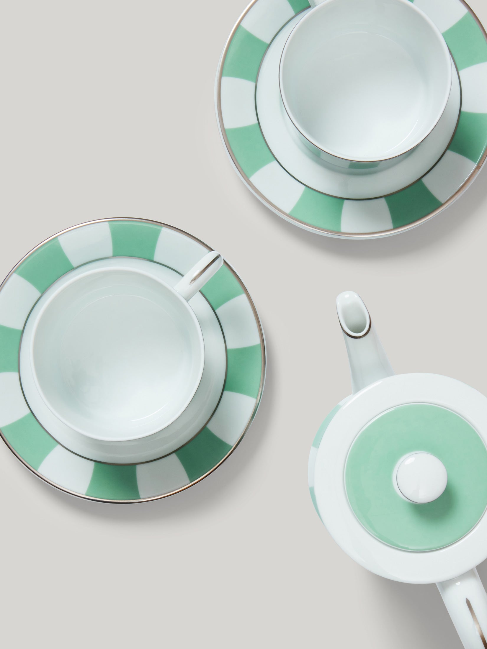 Claridge's Foyer Tea Cup & Saucer Set of Four