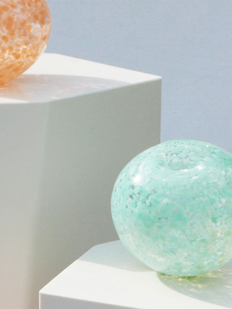 Developed in collaboration with London based glassware brand CURIO this handblown vase is the perfect centre piece to any table.
