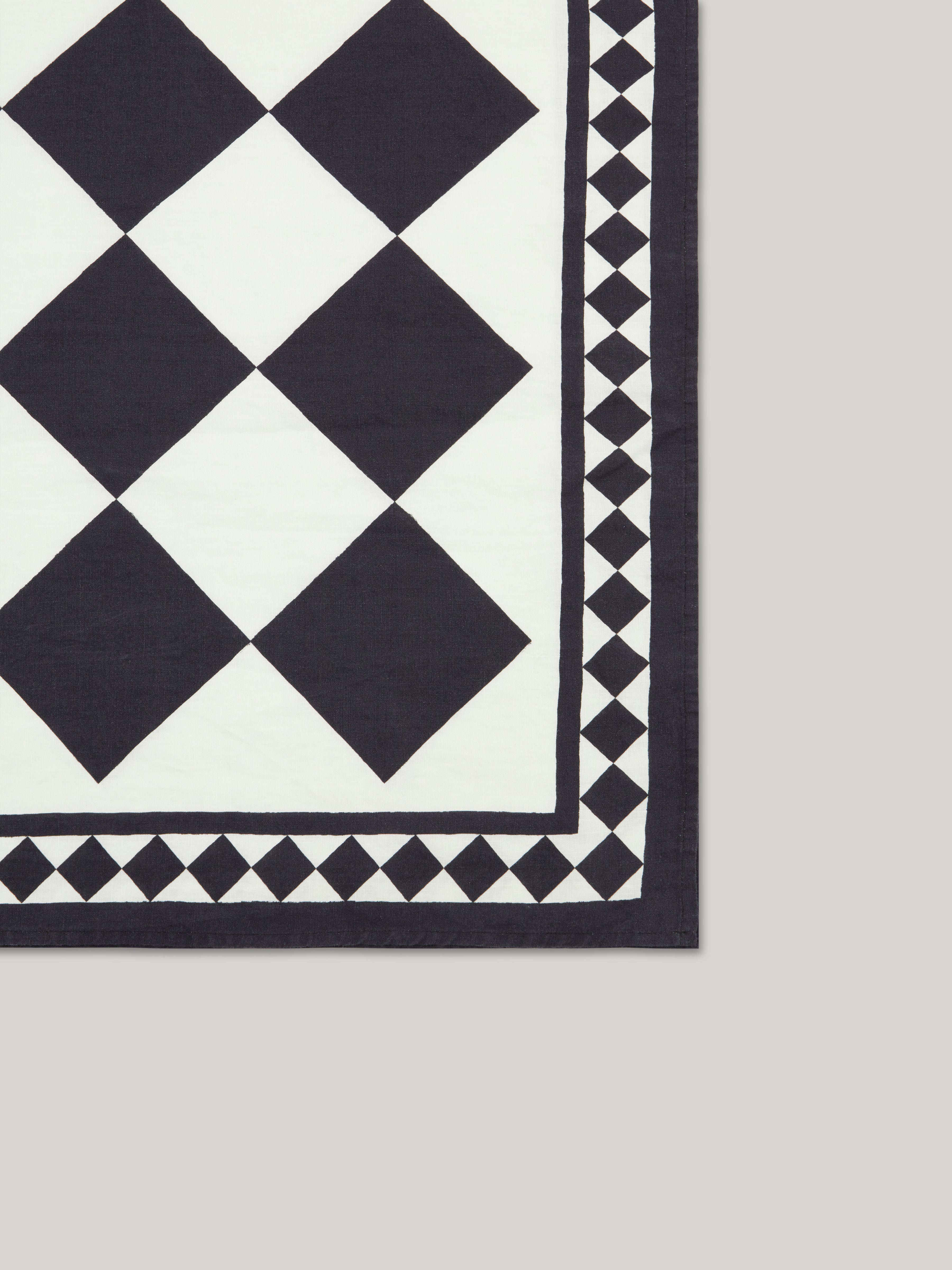 Claridge's x Summerill & Bishop Linen Tablecloth, Black & White