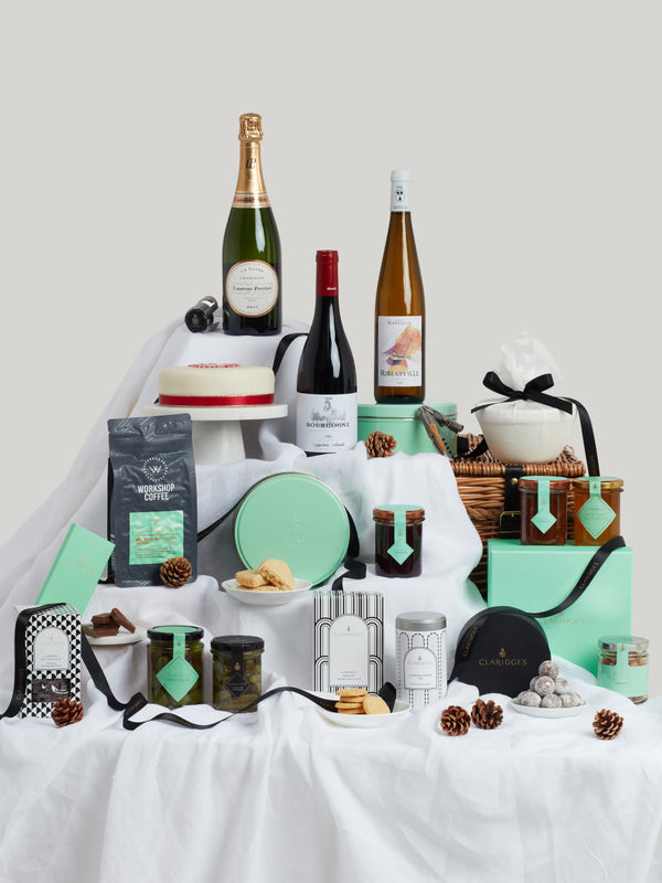 The Bruton Hamper offers an abundance of Claridge’s favourite artisan delicacies. With a bottle of Laurent Perrier champagne, alongside a Riesling and Bourgogne selected by our Wine Cellar team, you can be assured of toasting the season in style. Light Claridge’s legendary Christmas pudding for the perfect finale at the table.