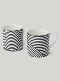 Claridge's x Richard Brendon Marion Dorn Set of 2 Mugs – Black & White