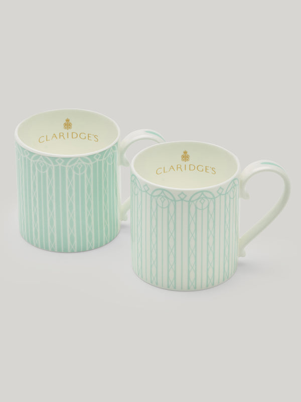 Claridge's Set of Two Jade Arch Mugs