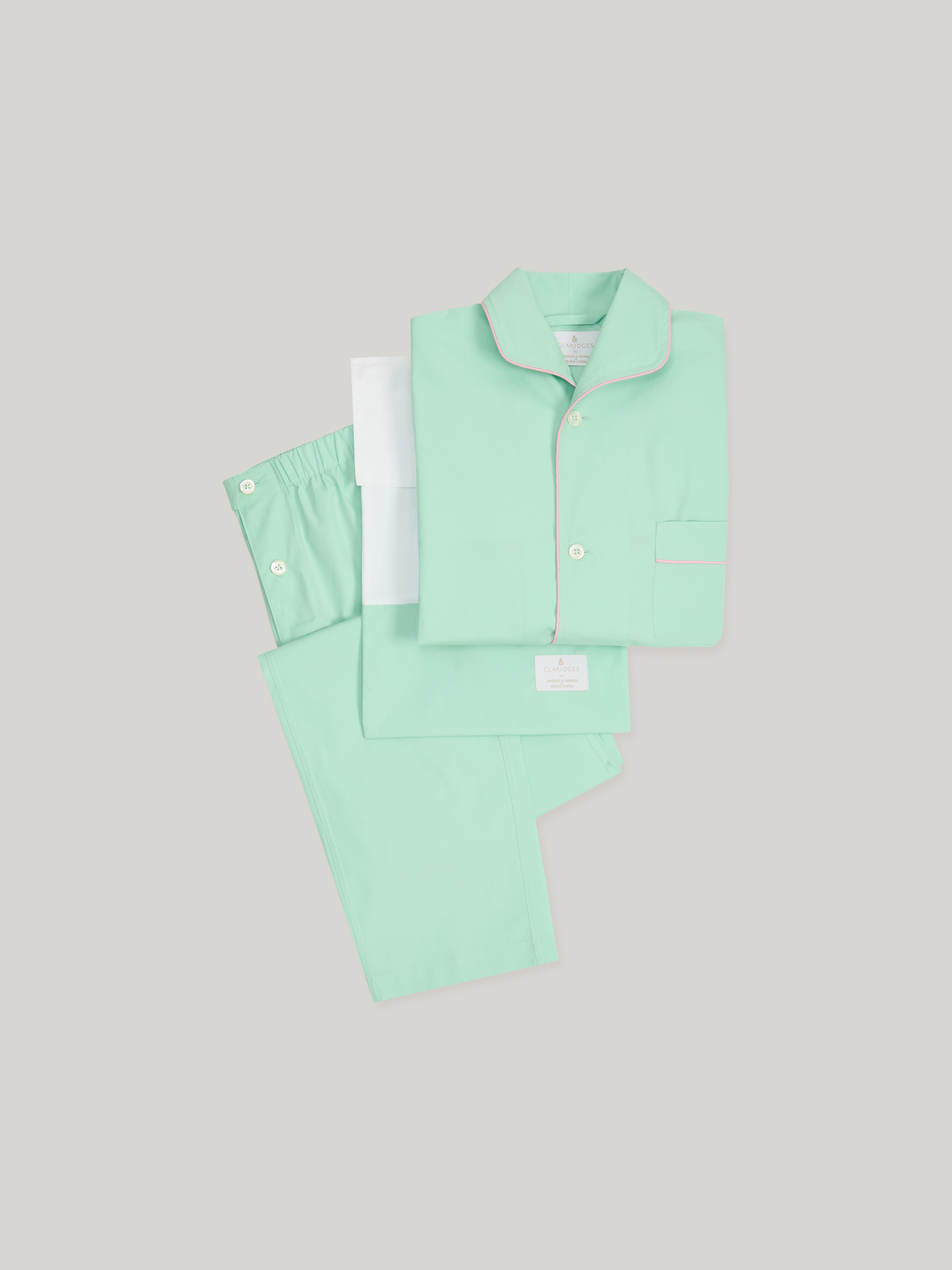 Claridge's x Anderson & Sheppard Men's Jade Pyjama Set