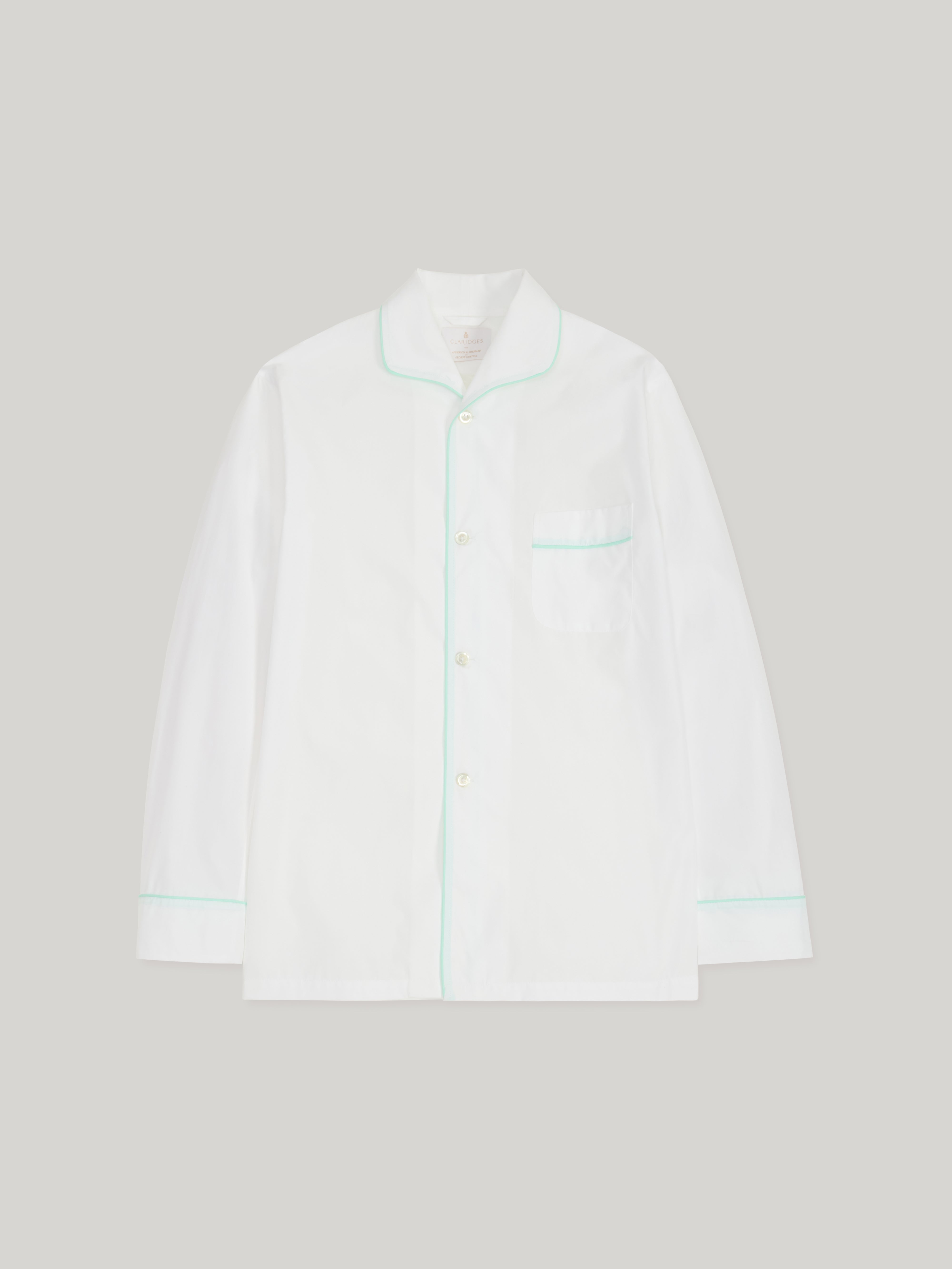 Claridge's x Anderson & Sheppard Men's White Pyjama Set