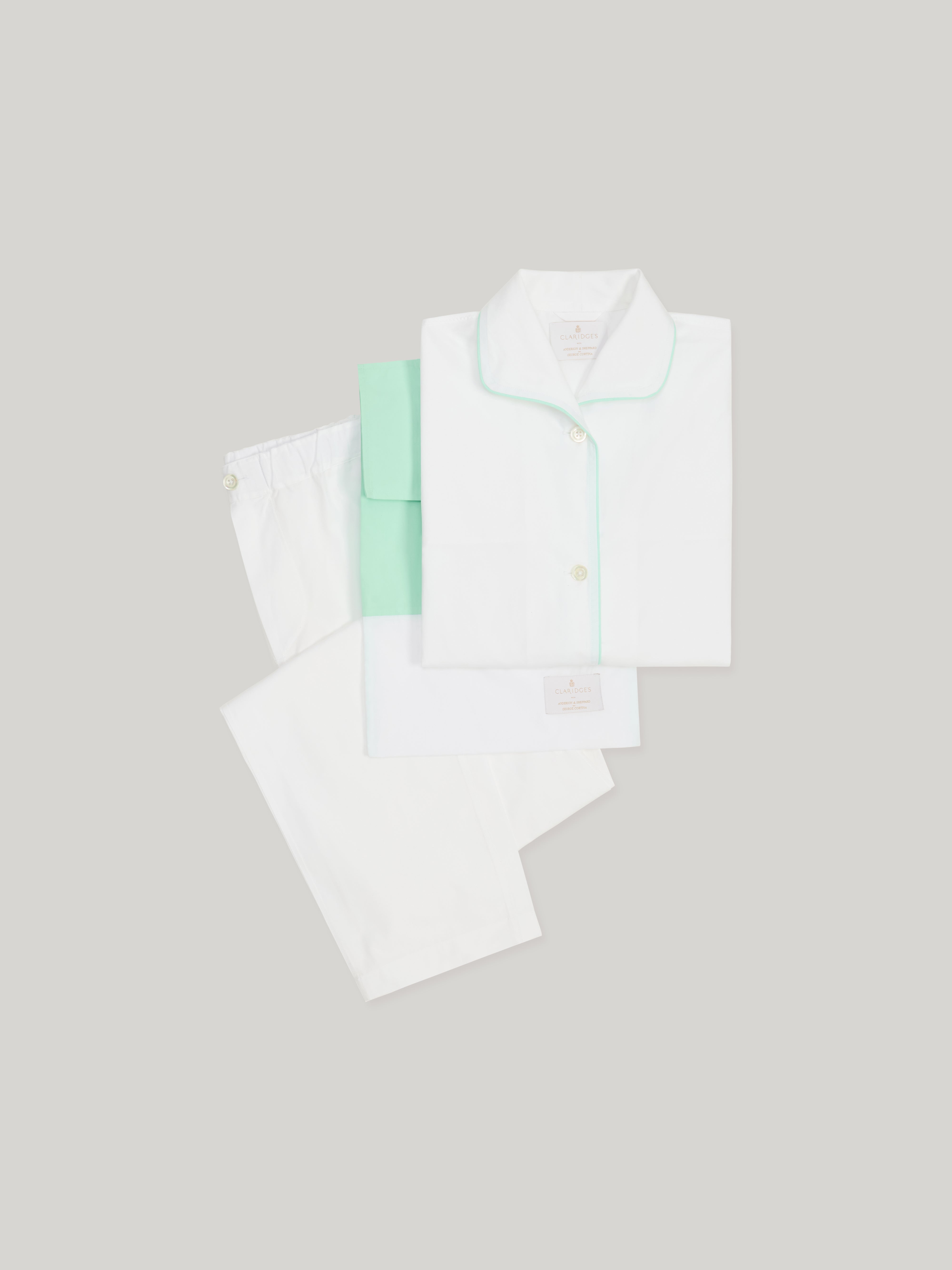 Claridge's x Anderson & Sheppard Women's White Pyjama Set