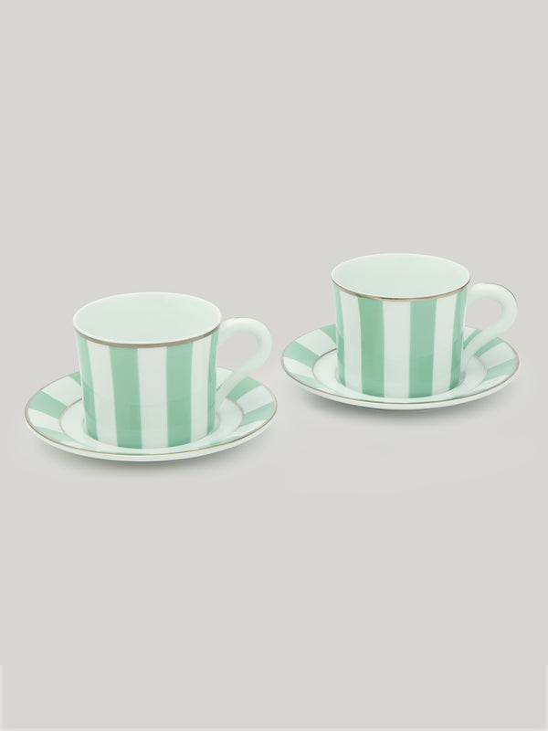 Claridge's Foyer Tea Cup & Saucer Set of Two