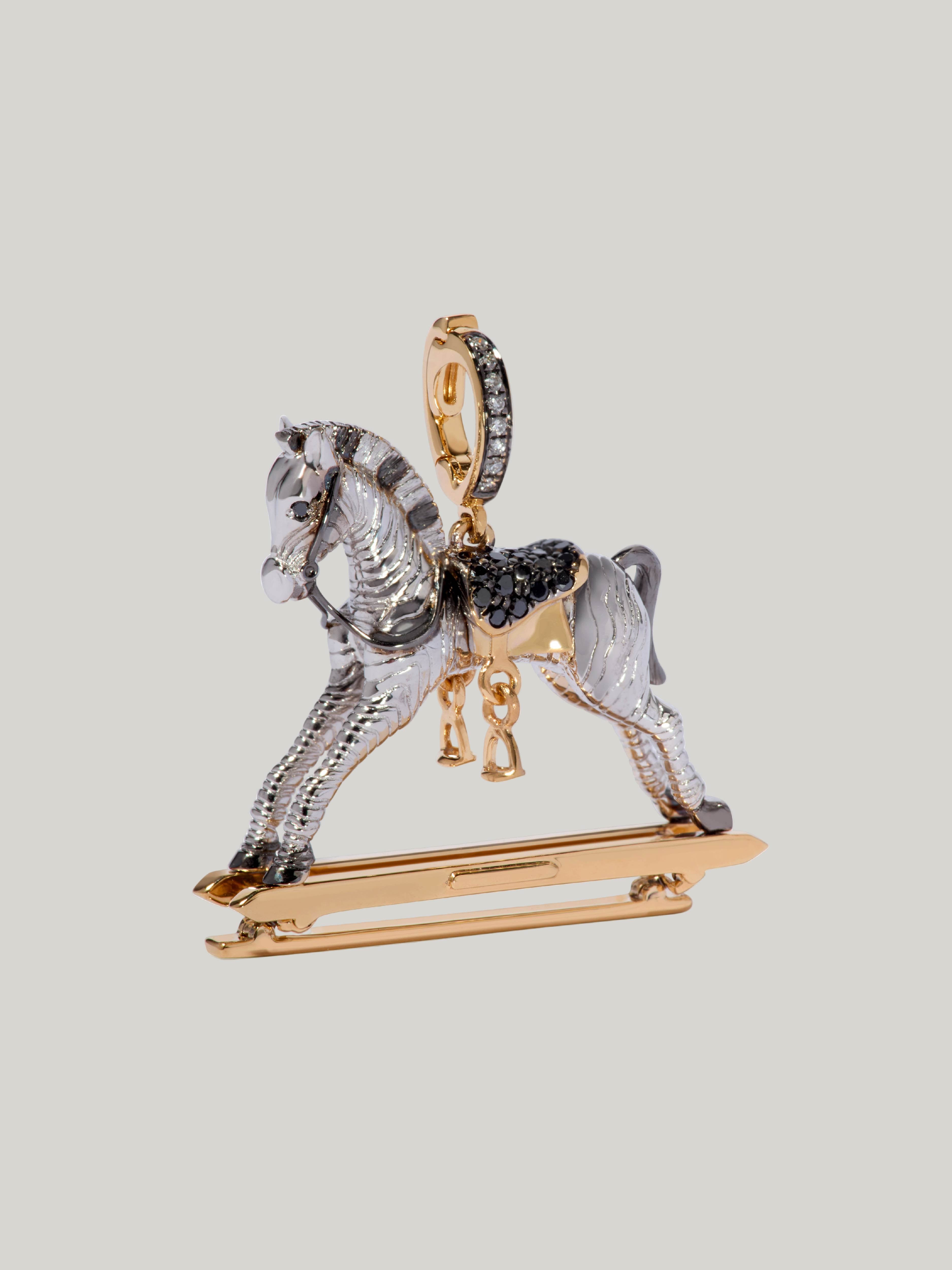 Claridge's x Annoushka Rocking Zebra Charm Pendant