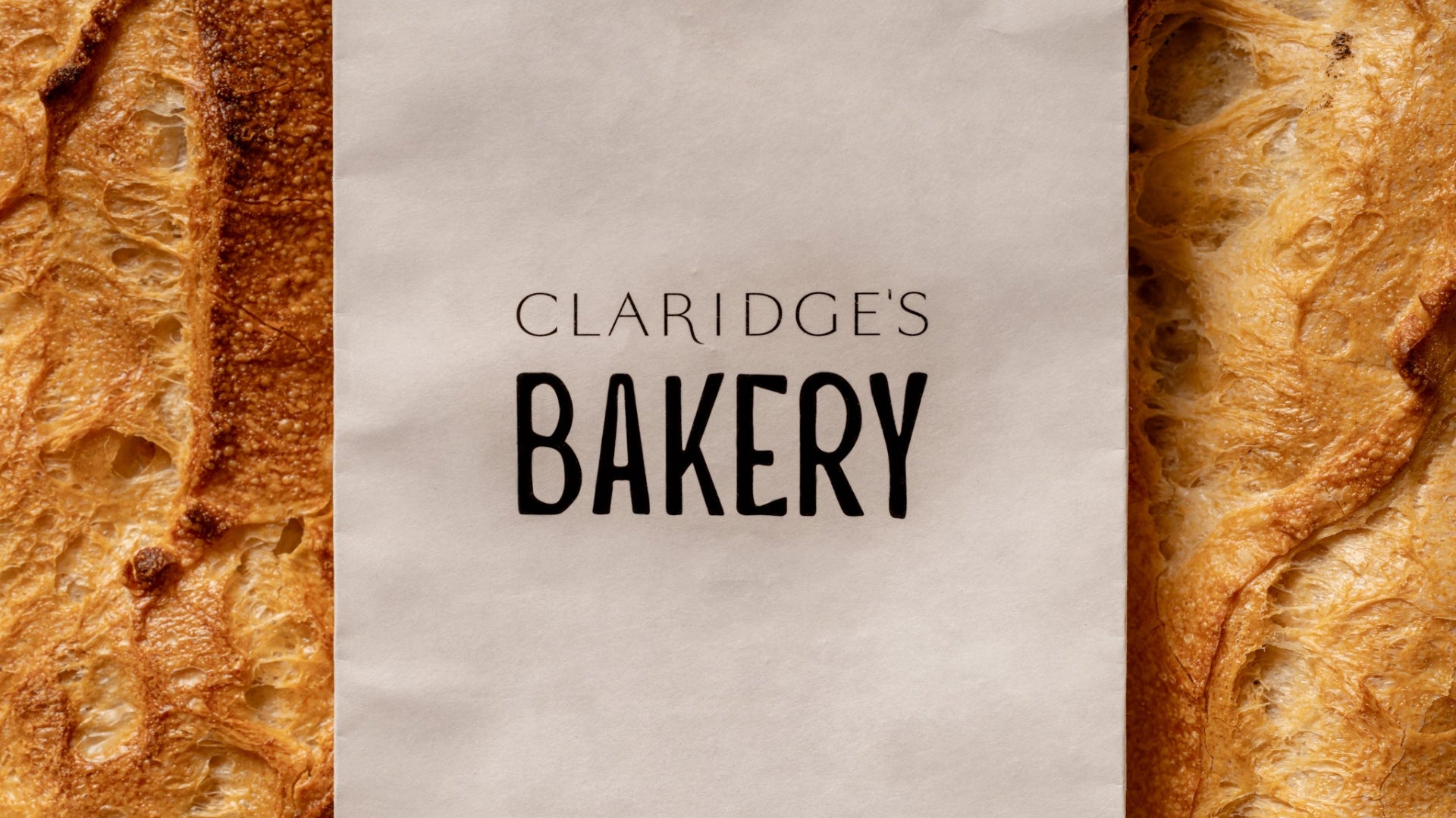 Bread with 'Claridge's Bakery' text in the center