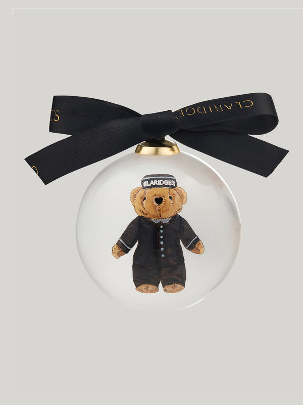 Claridge's Bellboy Teddy Bauble