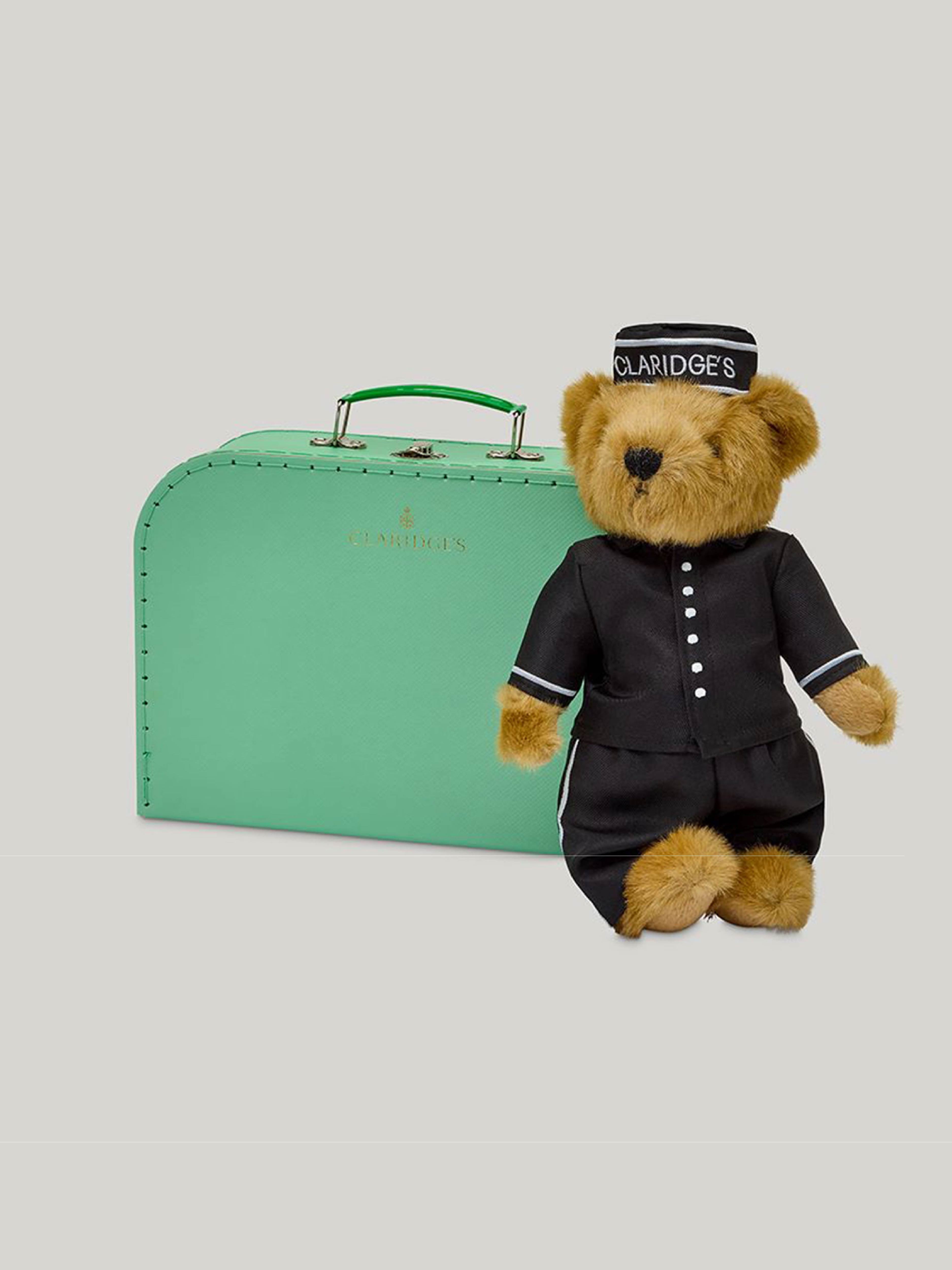 Claridge's Bell Boy Teddy Bear with Suitcase