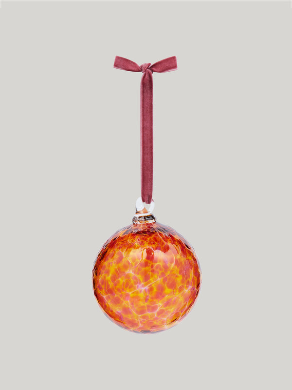 Curio Handblown Glass Bauble : Pomander Orange