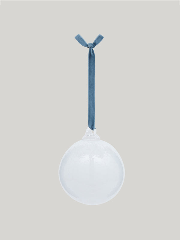 Curio Handblown Glass Bauble : Smoke White