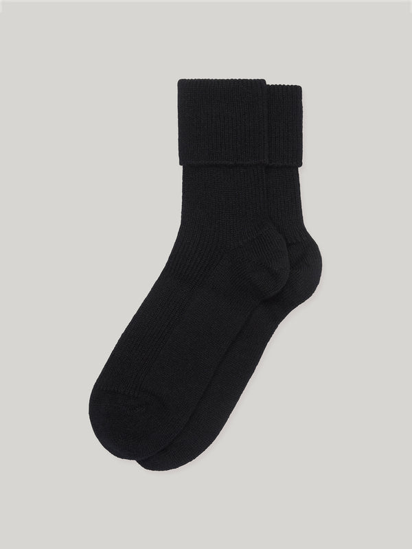 Claridge's Women's Black Cashmere Socks