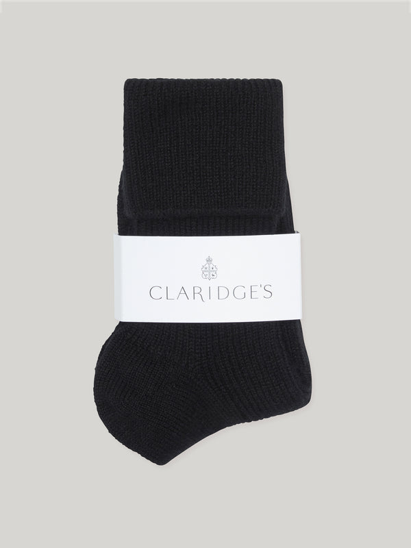 Claridge's Women's Black Cashmere Socks