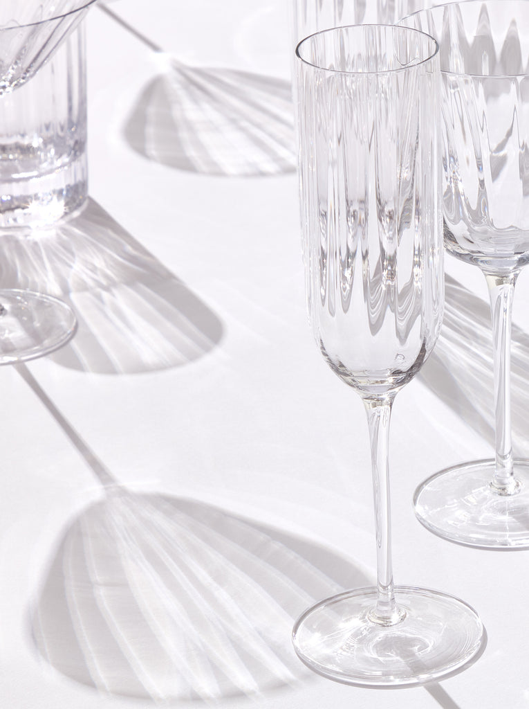 Glassware With Ridges Claridge's Bar Champagne Flute