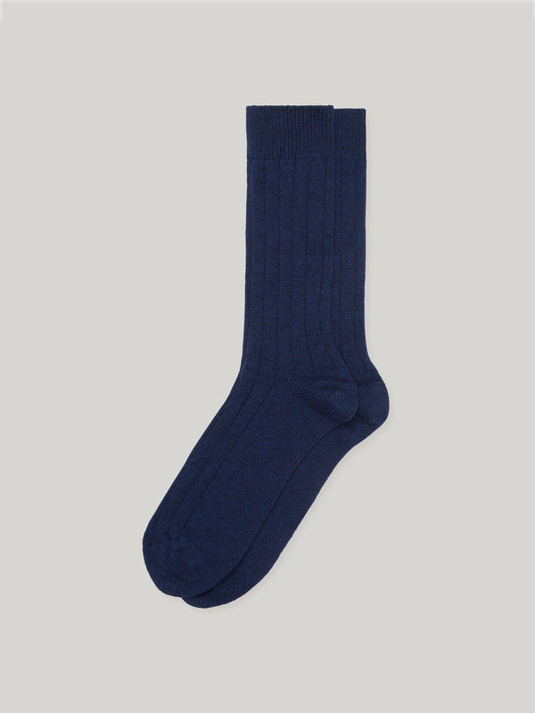 Claridge's Men's Navy Cashmere Socks