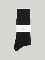 Claridge's Men's Black Cashmere Socks