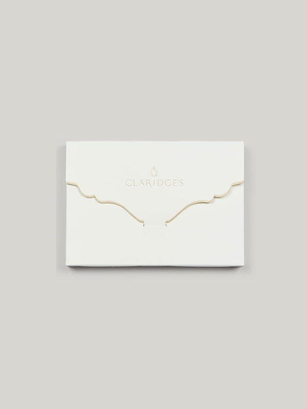 Claridge's Scalloped Edge Notelet Set, Gold