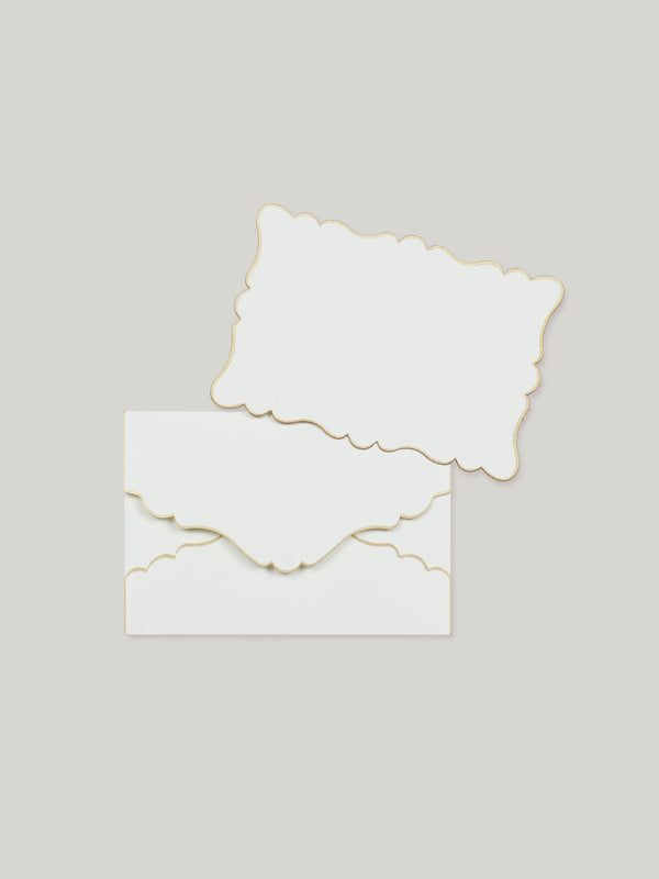 Claridge's Scalloped Edge Notelet Set, Gold