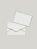 Claridge's Scalloped Edge Notelet Set, Black & Oyster