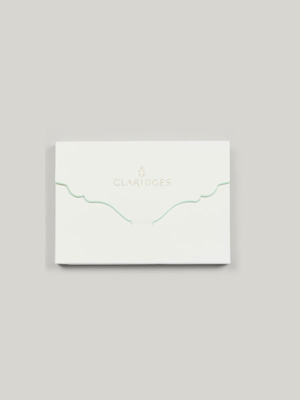 Claridge's Scalloped Edge Notelet Set, Jade