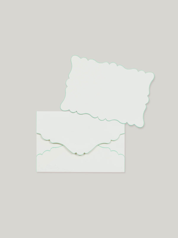 Claridge's Scalloped Edge Notelet Set, Jade