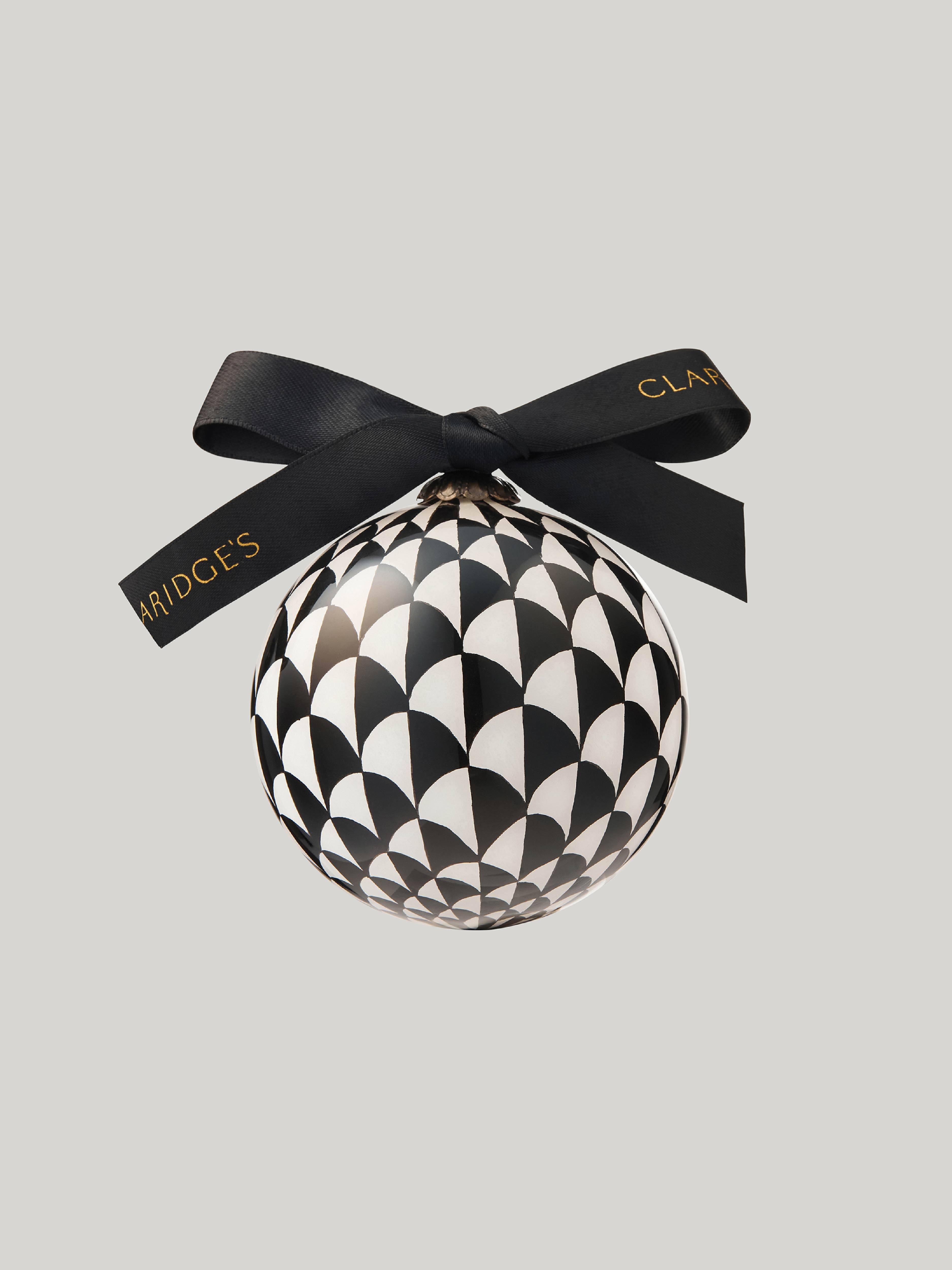 Claridge's Black & White Set of Four Baubles