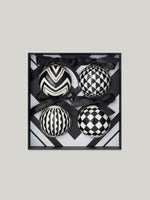 Claridge's Black & White Set of Four Baubles