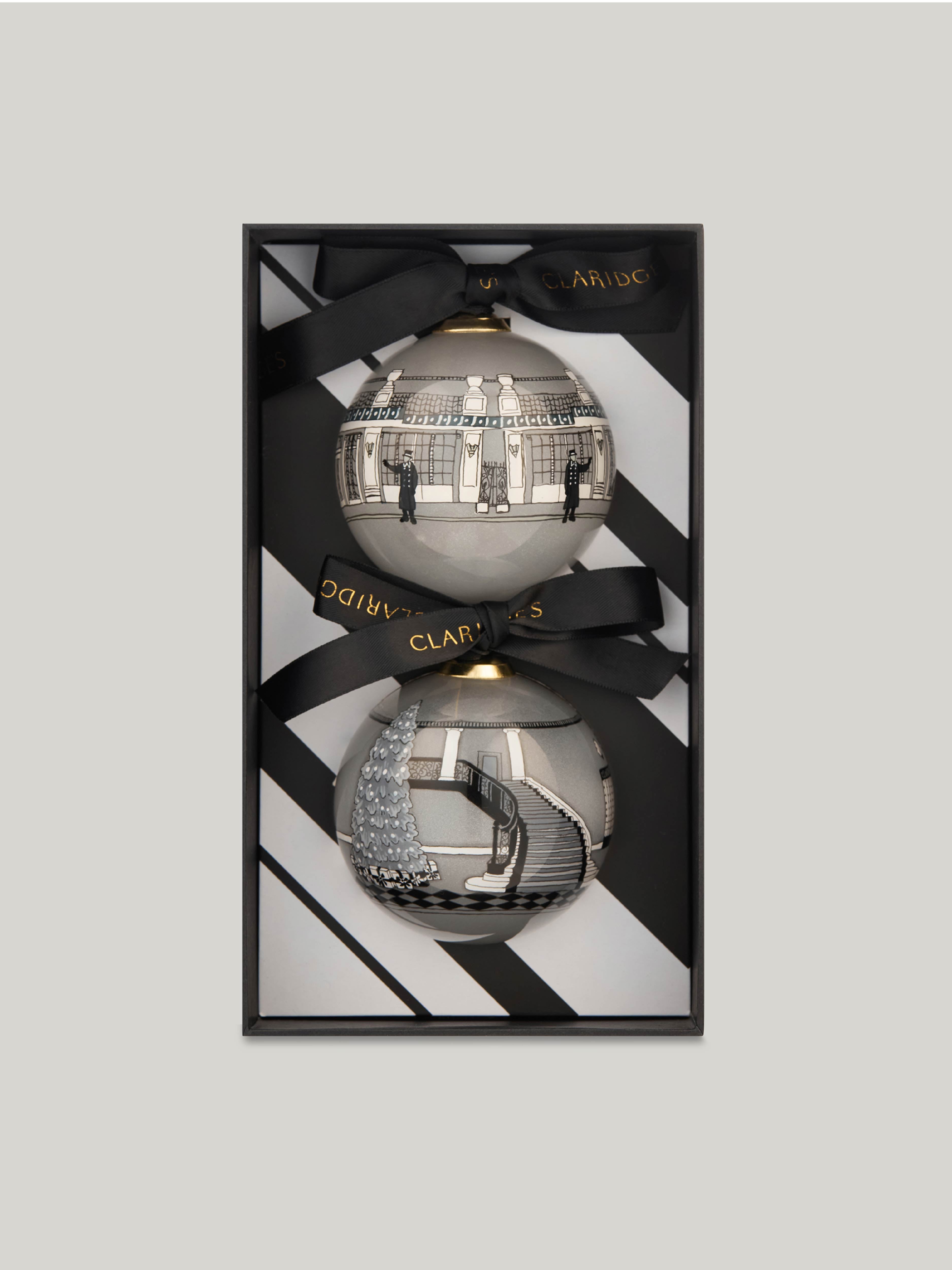 Claridge's Foyer & Façade Set of Two Baubles
