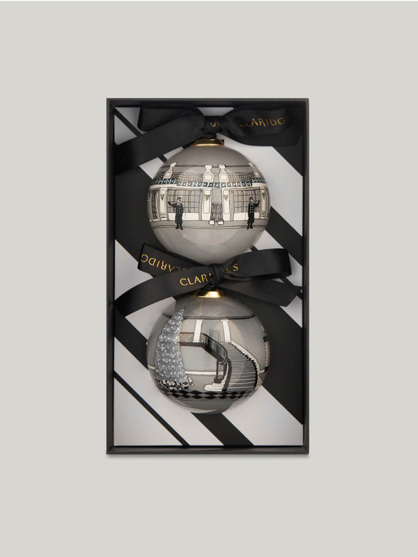 Claridge's Foyer & Façade Set of Two Baubles