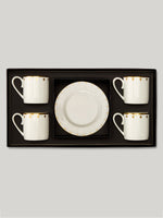 Claridge's Signature Set of Four Espresso Cups & Saucers
