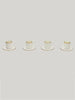 Claridge's Signature Set of Four Espresso Cups & Saucers