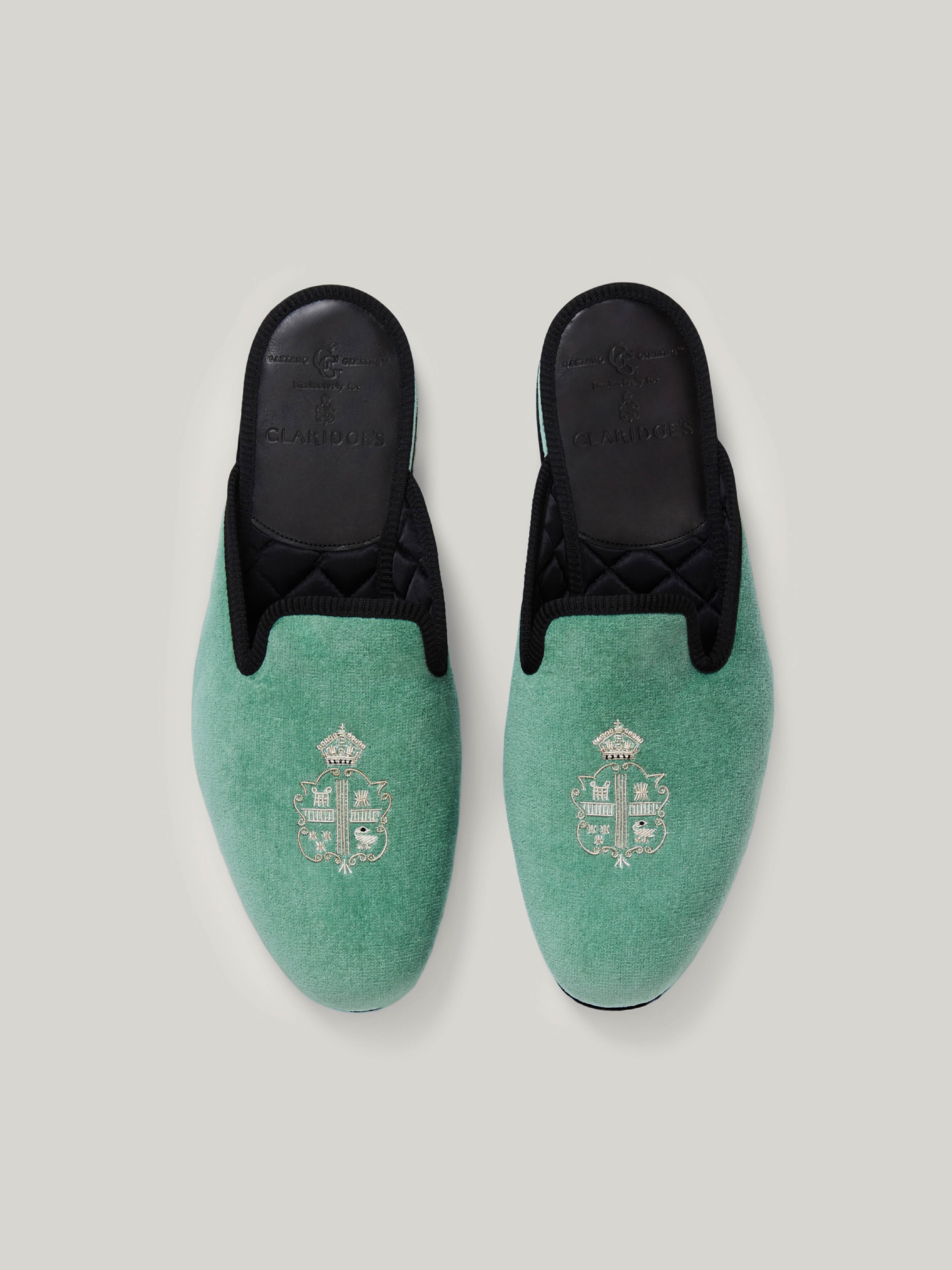 Hand-embroidered Claridge's Women's Slippers