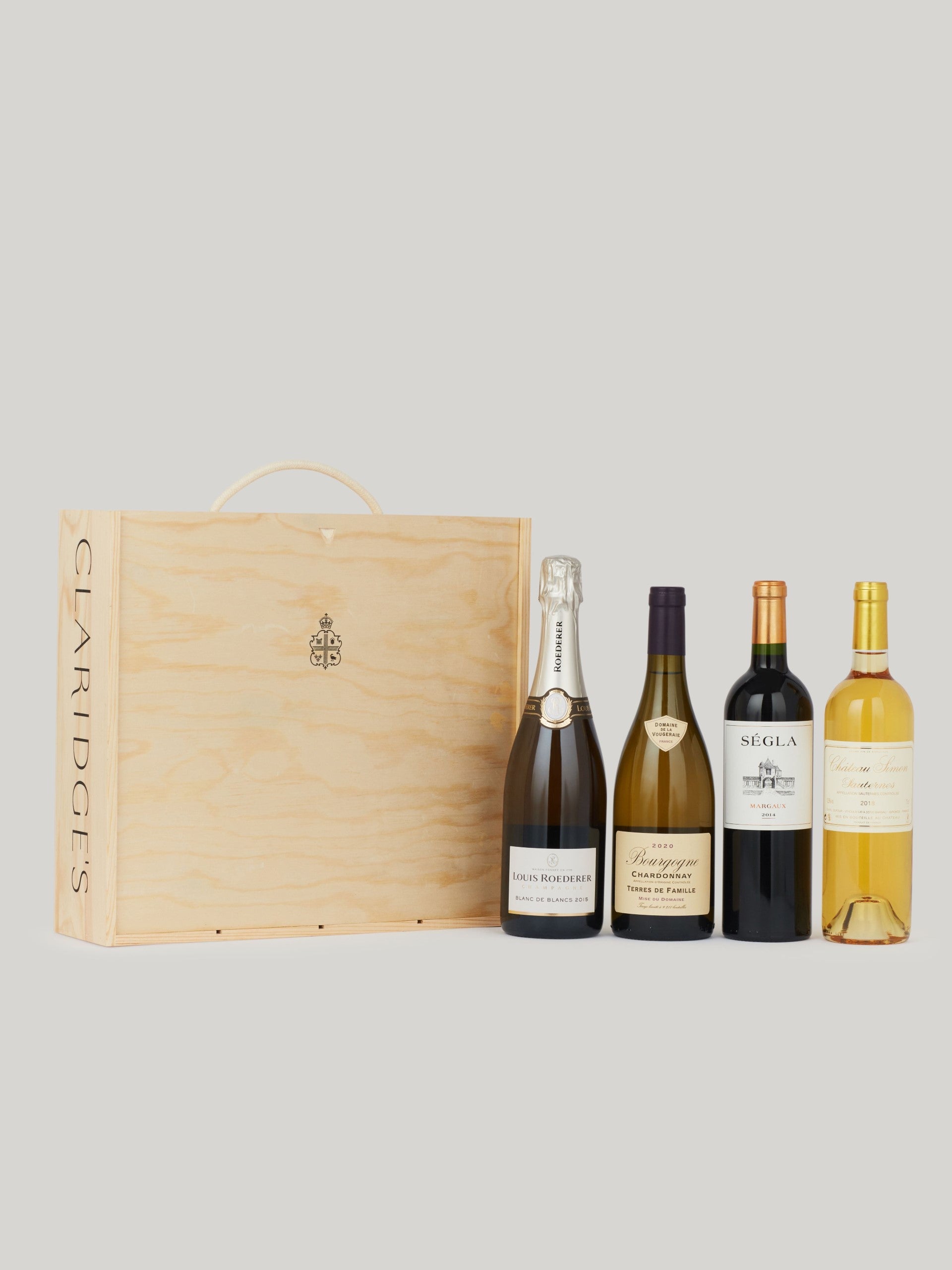 A timeless wine selection, perfect for a special dinner. Showcasing a characterful quartet of red, white, sparkling and sweet. 