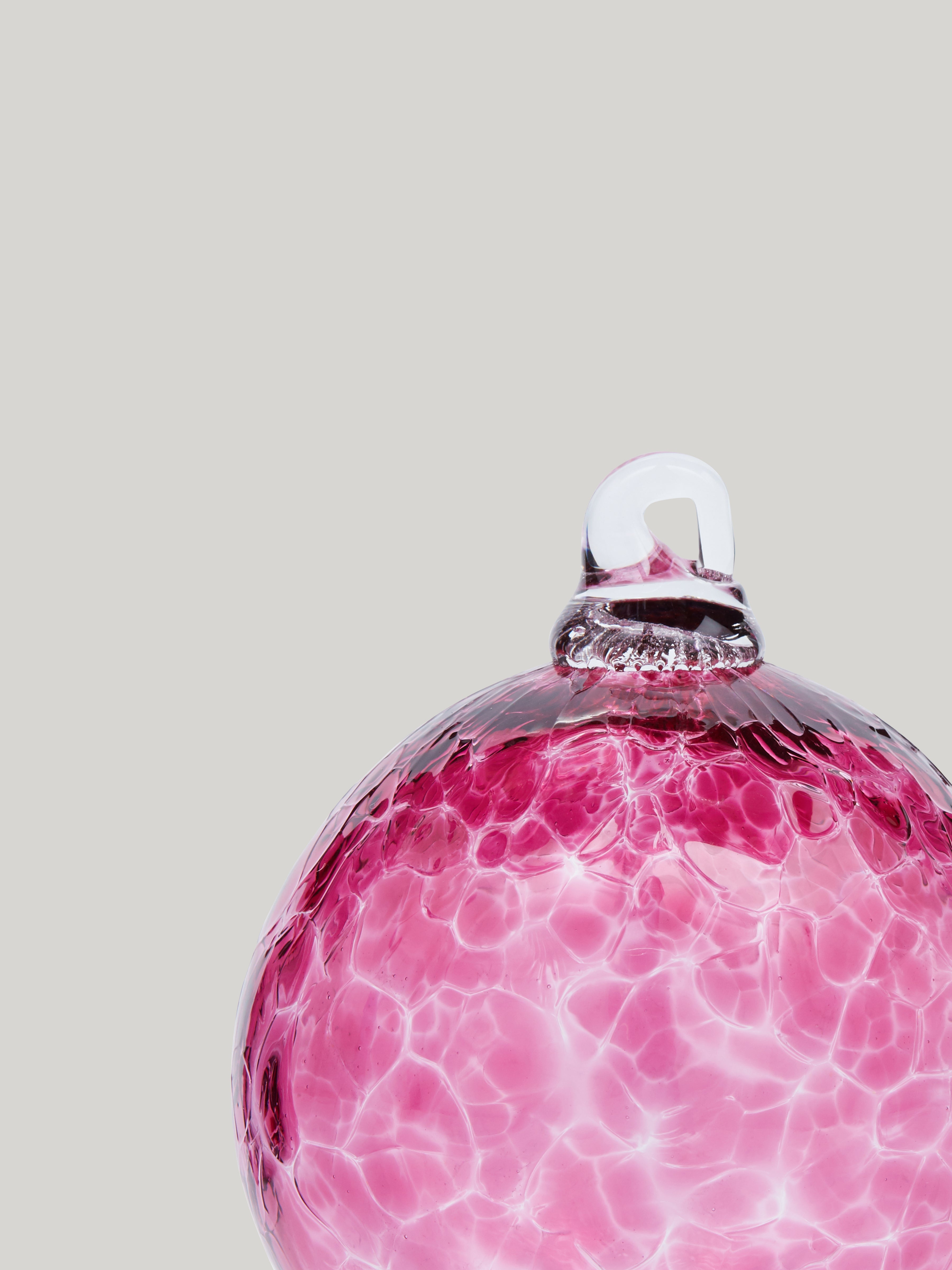 Curio Handblown Glass Bauble : Pomander Pink