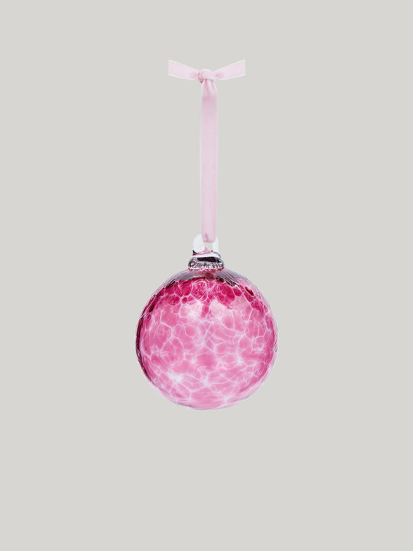 Curio Handblown Glass Bauble : Pomander Pink