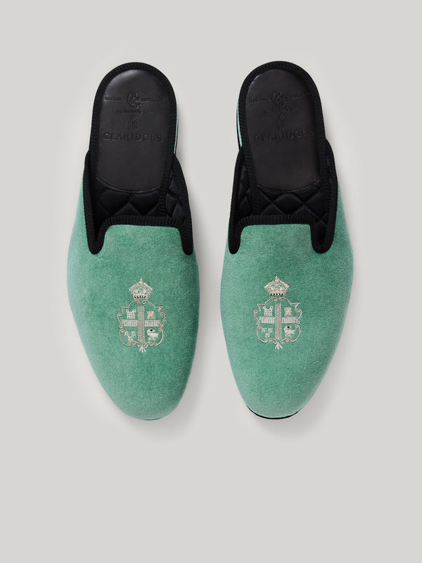Hand-embroidered Claridge's Men's Slippers