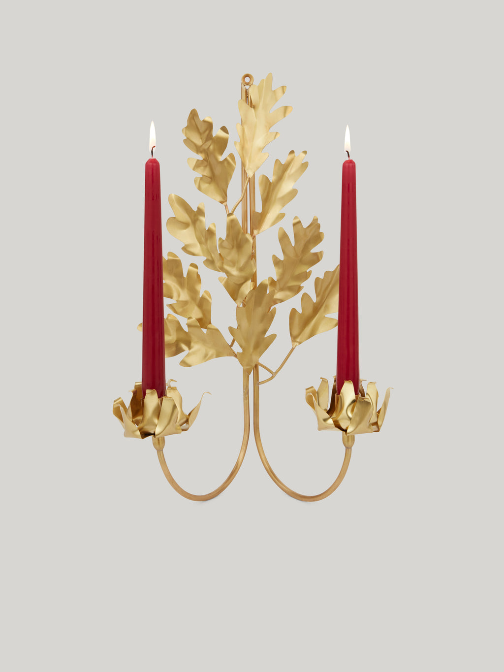 Oak Leaf Double Candle Sconce — Jess Wheeler