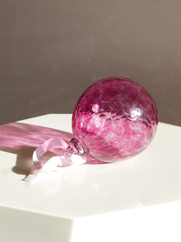Curio Handblown Glass Bauble : Pomander Pink