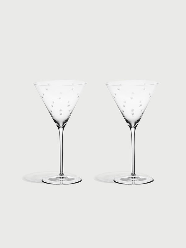 Richard Brendon Star cut Martini Glasses