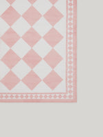 Claridge's x Summerill & Bishop Linen Tablecloth, Pink & White