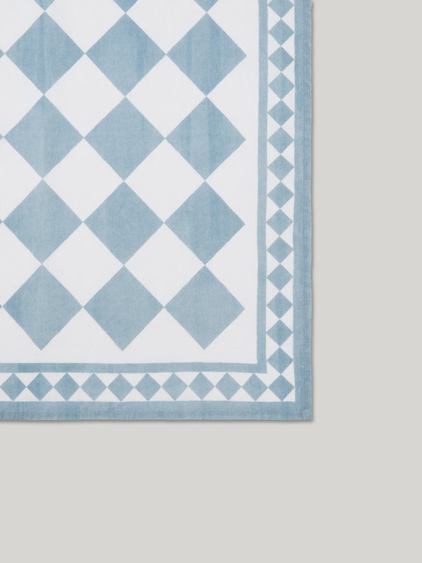 Claridge's x Summerill & Bishop Linen Napkin, Blue & White