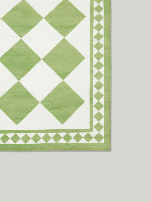 Claridge's x Summerill & Bishop Linen Tablecloth, Jade & White