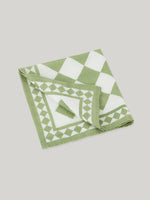 Claridge's x Summerill & Bishop Linen Napkin, Jade & White